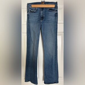 Mother size 28 the insider flood. Mid blue wash.